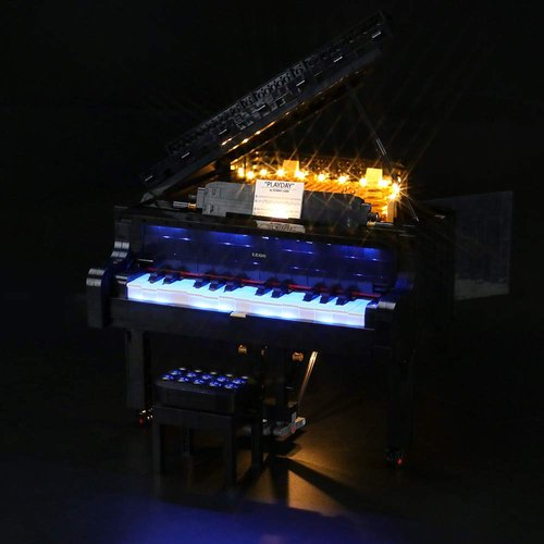 BRIKSMAX Led Lighting Kit for Grand Piano - Compatible with Lego 21323 Building Blocks Model- Not Include The Lego Set