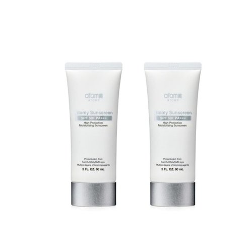 Sunscreen White, SPF 50+ PA+++, High Protection Moisturizing sun Cream 2 fl.oz.(60ml) x 2pack