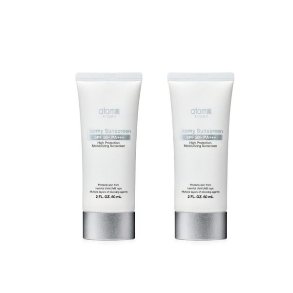 Sunscreen White, SPF 50+ PA+++, High Protection Moisturizing sun Cream 2 fl.oz.(60ml) x 2pack