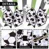 Whaline Soccer Hair Clip - 6Pcs Black & White Sports Themed Hairgrip Bows for Girls, Women, Soccer Team Gift, Party Supplies, Daily Hair Accessories
