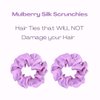 BerrySilky Silk Ribbon Curler - Heatless Curls- 100% Mulberry Silk Heatless Hair Curler with 2 Silk Hair Scrunchies, Extra Soft Heatless Curling Rod Headband, No Heat Overnight Curls (Lavender)