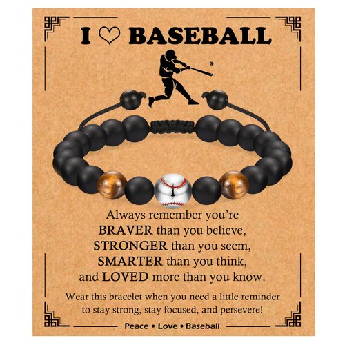 EPIRORA Baseball Gifts for Teen Boys, Baseball Bracelet Gifts for Boys 8-12, Birthday Gifts for Son, Grandson, Brother, Nephew, Friend, Baseball Players