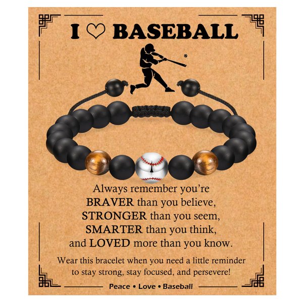 EPIRORA Baseball Gifts for Teen Boys, Baseball Bracelet Gifts for Boys 8-12, Birthday Gifts for Son, Grandson, Brother, Nephew, Friend, Baseball Players