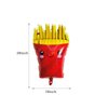 6Pcs French Fries Balloons Hamburg Balloons Food Birthday Foil Balloons for Birthday Fast Food Snacks Themed Party Decorations Supplies