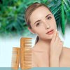 Hair Brush-Natural Wooden Bamboo Detangler Paddle Brush and Comb Set Eco Friendly Hairbrush for Women Men and Kids Thin Long Curly Hair Types and Massage Scalp(2Pcs)