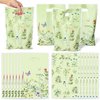 ArowlWesh Herb Flower Party Favor Bags - 50Pcs Plastic Herb Wildflowers Candy Treat Gift Bag with Handles Rustic Farmhouse Floral Snack Goodie Bags Wedding Birthday Party Supplies Baby Shower Decor