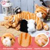 Skylety Nurturing Cat Stuffed Animal with Plush Kittens, Valentine Cat Baby Stuffed for Girls and Boys Plushy Kitty Mommy Cat with 4 Baby Cats for Birthday Party Favors Gifts(Cute Style)