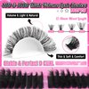 Calphdiar Lash Extension Kit 12-18MM Fluffy Eyelash Extension Kit Wispy Lash Clusters Kit DIY D Curl Cluster Eyelash Extensions 80D+100D Lashes Clusters with Lash Bond and Seal and Remover Lash Kit