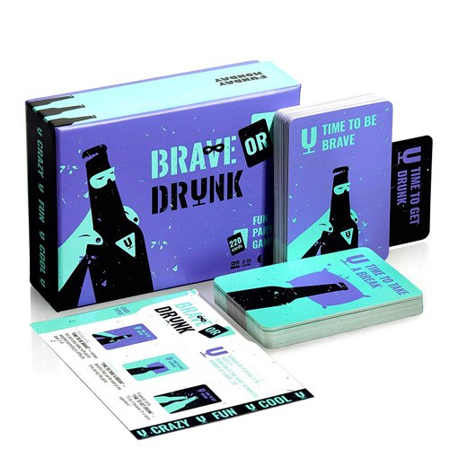 LOOPY Drinking Game Brave Or Drunk - Dares, Tasks and Tons of Fun - Games for Adults Night Party