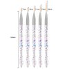 Etercycle 5Pcs Nail Art Liner Brushes, Nail Gel Polish Painting Brush Set, Thin Nail Art Dotting Drawing Pen (7/9/11/15/20mm)