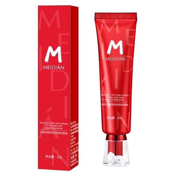 Liquid Foundation Concealer Flawless Waterproof Birds Nest with Red Ginseng Peptide Skin Care Liquid Foundation Make up Natural color