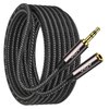 VIOY Headphone Extension Cable 20FT,[Copper Shell, Hi-Fi Sound] 3.5mm Male to Female Stereo Audio Cable Nylon Braided Aux Cord for Smartphones, Tablets, Media Player…