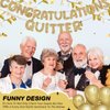 Fulmoon Pre Strung Congratulations Quitter Glitter Banner Funny Retirement Banner Retirement Party Decorations Retirement Party Supplies Garland for Men Women Gifts, No DIY (Champagne Gold)