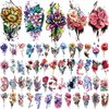 77 Sheets Flowers Temporary Tattoo, 17 Sheets Half Arm Rose Butterfly Snake Skull Fake Tattoos for Adults Arm Neck, 60 Sheets Tiny Realistic Temporary Tattoos Waterproof for Women Girls and Kids
