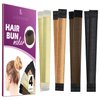 LIDESHUE 4 Pcs Hair Bun Maker, Hair Bun Maker For Women and Kids, Ballet Bun Maker-Easy Bun Hair Tool-Shaper Bun Hair Tool (Black+Dark Brown+Light Brown+Blonde)