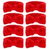 Jaciya Spa Makeup Headband Skincare Headband for Washing Face Spa Gifts for Women 8 Packs Bachelorette Party Favors Wedding Hair Accessories(Red)