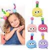 Z-CHARMMY Fluffy Pom Poms Hair Clips, Crazy Hair Day Accessories for Girls, Cartoon Hair Clips for Toddler, Quirky Little Monster Barrettes, Christmas Stocking Stuffers for Kids, 5 Pieces