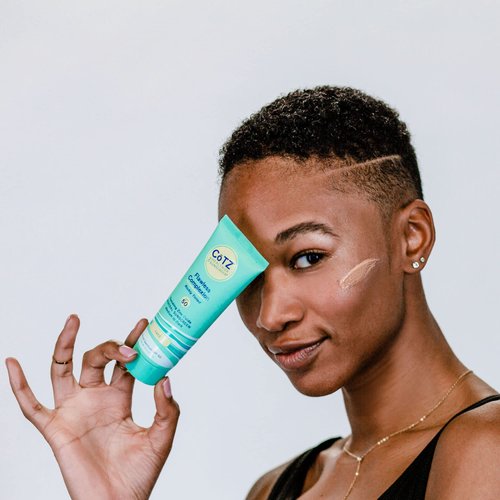 CōTZ Flawless Complexion Richly Tinted | Facial Mineral Sunscreen | For Medium to Dark Skin Tones | All Skin Types | Broad Spectrum SPF 50 | 2.5oz / 70 g