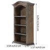 Zerodeko 1PC Dollhouse Bookshelves, Mini Wooden Bookshelf Doll House, Miniature Furniture Mini Display Case, Dollhouse DIY Decor Accessories