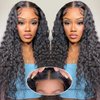 Wear and Go Glueless Wigs Human Hair Water Wave Lace Front Human Hair Wigs For Beginners 18 Inch Pre Plucked Pre Cut No Glue HD Lace Frontal Wigs For Black Women 180% Density