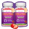2 Pack Creatine Monohydrate Gummies 5g for Women & Men, Sugar Free Vegan Creatine Supplement for Build Muscles, Increase Energy & Strength, Natural Strawberry Flavor, 120 Count