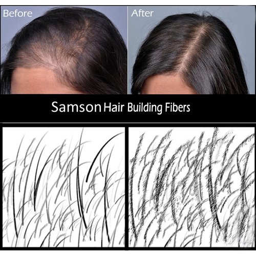 Hair Fibers by Samson Best Hair Loss Concealer Building Fibers Containers & Refills for all brand names Made in USA (Dark Brown Combo-Saver)