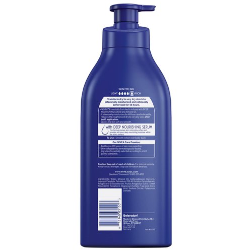 NIVEA Essentially Enriched Body Lotion with Deep Nourishing Serum, 20 Fl Oz