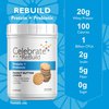 Celebrate Vitamins Rebuild Bariatric Protein Shake with Probiotic and Prebiotic, Peanut Butter Cookie, 20 g Whey Isolate Protein Powder, 6 g Fiber, for Post-Bariatric Surgery, 15 Servings