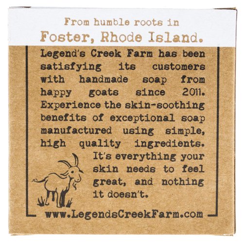 Legend’s Creek Farm Goat Milk Soap - Cleansing Moisturizing Soap Bar for Hands and Body - 5 Oz Creamy Lather, Nourishing, Gentle Natural Soap for Sensitive Skin, Handmade in USA (Unscented, Pack of 1)