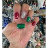 Ozzeal Glitter Gel Nail Polish Set,2 Pcs Christmas Red Green Glitter Gel Nail Polish Sparkle Shimmer Glitter Gel Polish Fall Winter New Year Gel Polish Kit Soak off LED UV 0.5 Fl Oz