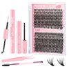 Lash Extension Kit, PITHER 280 PCS 30D 40D Lash Clusters DIY Eyelash Extension Kit with Lash Bond and Seal Waterproof, Lash Remover for Lash Extensions Individual Lashes Kit Beginners 9-16mm