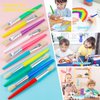 YGAOHF 24 Pcs Paint Brushes for Kids Bulk - Colorful Round and Flat Kids Paint Brushes, Easy Clean and Hold Toddler Paint Brushes for Acrylic Oil Watercolor Washable Paint