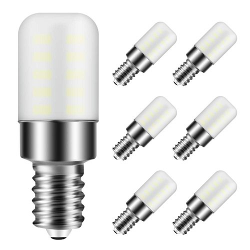 Gaormii E12 LED Bulb 3W Equivalent to 25W C7 Replacement Bulbs Frosted Type B Candelabra Base 120V Daylight White 6000K for Chandeliers, Dryer Drum, Refrigerator, Night Light (6 Pack)