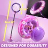 JOYIN Purple Ankle Skip Ball with Flashing Lights, Skip it Toy for Kids Indoor & Outdoor, Flashing Swing Ball Foldable Sports Toy, Birthday Gifts for Kids 3 4 5 +