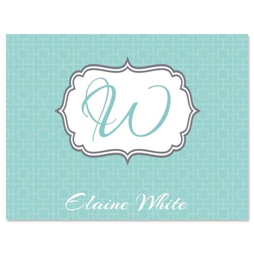 Moda Personalized Note Cards (Set of 12 Cards with White Envelopes)