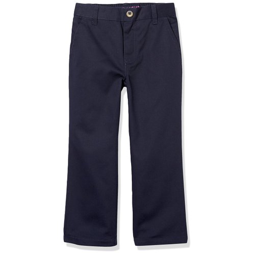 French Toast Girls' Pull-On Twill Pant (Standard & Plus), School Uniform Navy, 10