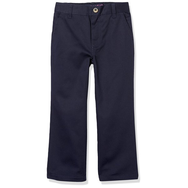 French Toast Girls' Pull-On Twill Pant (Standard & Plus), School Uniform Navy, 10