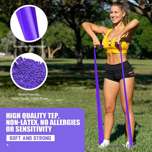 Exercise Bands, Physical Therapy Bands, Pilates Bands, Resistance Bands for Strength Training, Yoga, Gym, Pilates, Fitness, Upper and Lower Body, Home Gym Exercise, Workout Bands Set for Women