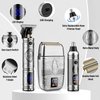 Saoilli Professional Hair Trimmer Hair Clippers for Men, Nose Hair Trimmer Shaver Set,Cordless T-Blade Beard Trimmer Barber Clippers,Electric Razor Foil Shavers for Men Haircut Grooming Kit(Silver)