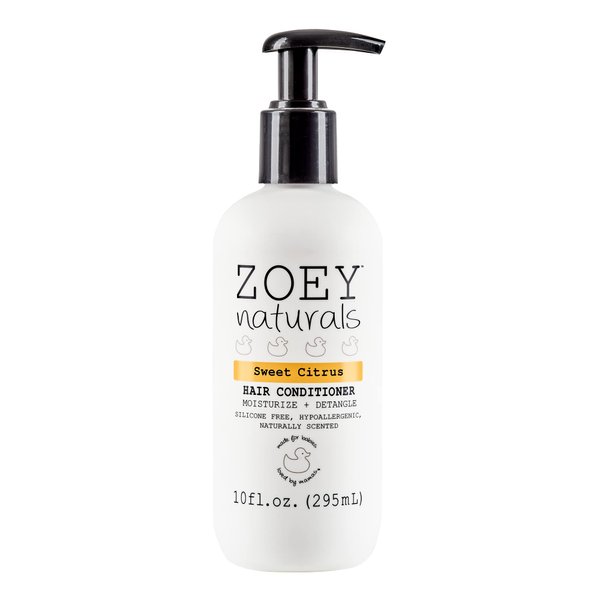 Absolutely Natural Zoey Naturals - Sweet Citrus Hair Conditioner for Kids, Tear-Free, Hypoallergenic, Paraben-Free, Cruelty Free, Made in USA