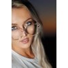 VISOONE Oversized Blue Light Blocking Glasses with Chic Square TR90 Frame and Metal Temple for Women Men REMY