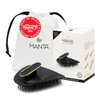 Manta Hair Hairbrush - Fully Flexible Hair Brush - Gentle Brush That Helps Prevent Hair Breakage - Scalp Care Massager and Detangler (Black-Gold)