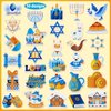 HOWAF 300pcs Hanukkah Stickers,Happy Hanukkah Foam Stickers,Self-Adhesive Hanukkah Decorations Dreidels Menorah Candles Stickers Decals for Hanukkah Chanukah Gifts Scrapbooking DIY Art Craft Supplies