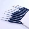 11Pcs Fine Detail Paint Brushes Set Fine Tip Paint Brush Miniature Mini Paints Brush for Watercolor, Oil, Acrylic, Face, Nail, Scale Model Painting Line Drawing (00000#-7#) Dark Blue XZHY