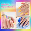 Beetles Nail Art Gel Liner Nail Polish Set - 6 Neon Gel Nail Polish Colors Hot Pink Orange Blue Yellow Paint for Nails Built Thin Brush in Bottle Soak off Uv LED Lamp Halloween Nails