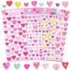 Puffy Heart Stickers for Kids Crafts,3D Valentines Day Sticker Sheets for Cards, Envelopes, Gifts Decor - Small Mini Foam Hearts Shape in Pink, Red,Self Adhesive 250 PCS