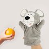 LUOZZY Interesting Hand Puppet Interactive Plush Animal Puppet for Kids Rat Puppet Toy for Storytelling Reading Prop (Gray)