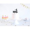 Black Acrylic Pole Dancer Happy Birthday Cake Topper, Birthday Party Cake Decoration, Sports Theme Cake Topper (Pole Dancer)