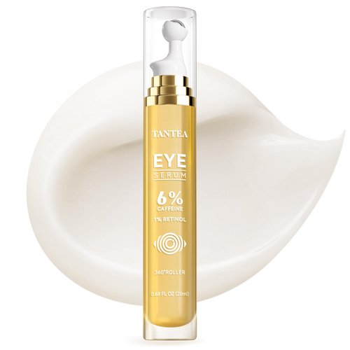 6% Caffeine Eye Cream for Dark Circles, Daily 1% Retinol Caffeine Eye Serum for Puffy Eyes & Under Eye Bags, Eye Skin Care Suitable for Men and Women's