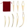 8 Pcs Interlocking Tool for Locs and 1 Storage Velvet Bag Dreadlock Crochet Needle Easy Hair Loc Needle Tools for Dreads Hair Tightening Loc Accessories Interlocks or Sisterlocks Gold
